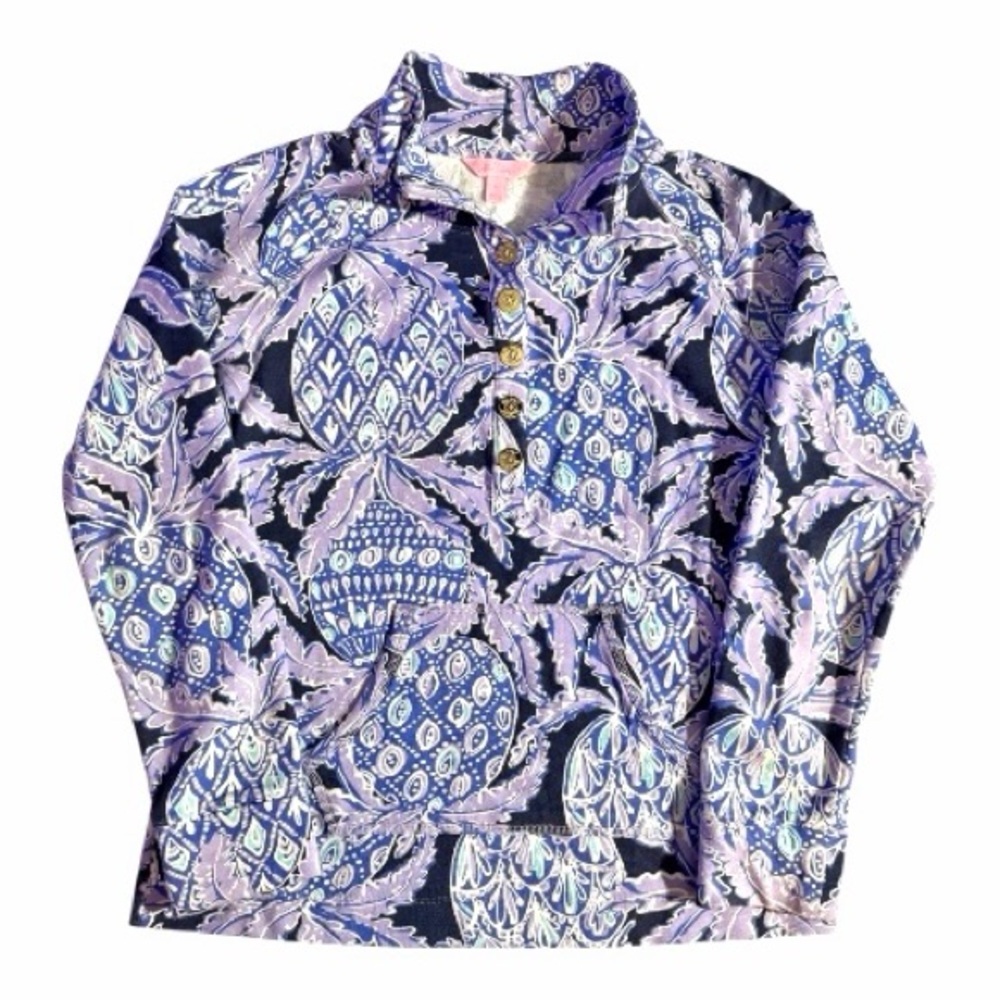 Lilly Pulitzer UPF 50+ Captains Popover in Lilac Verbena Coco Safari Size Small